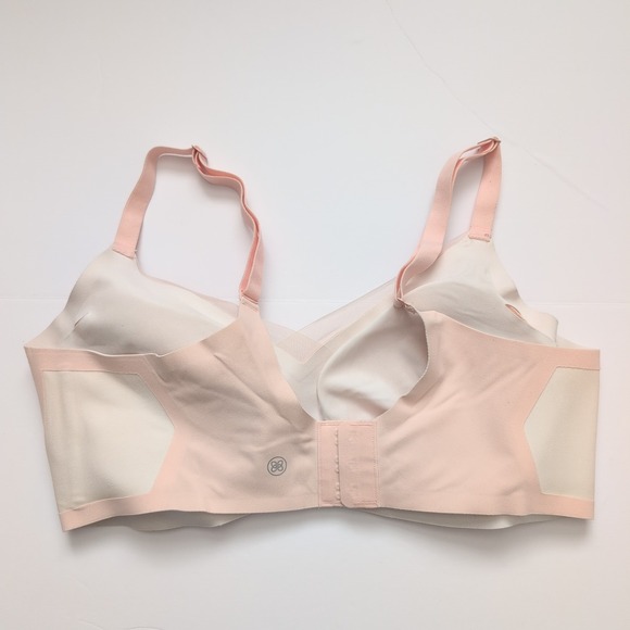 HONEYLOVE Sculpting Crossover Bra Light Pink Comfort Support L Seamless Comfort - Picture 2 of 5